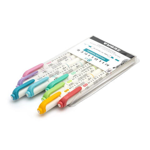 MILDLINER Dual-Tip Creative Highlighters, Set of 8 Colors
