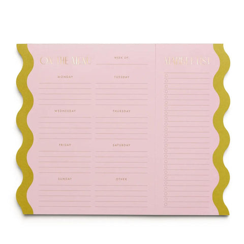 Pink + Chartreuse Meal Planner Notepad