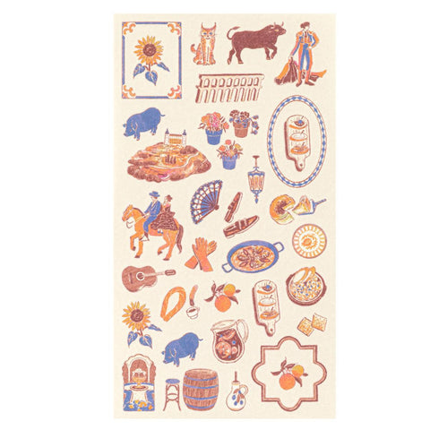 Spanish Motifs Sticker Sheet