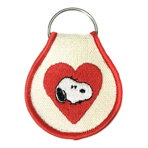 Snoopy Heart Patch Keychain