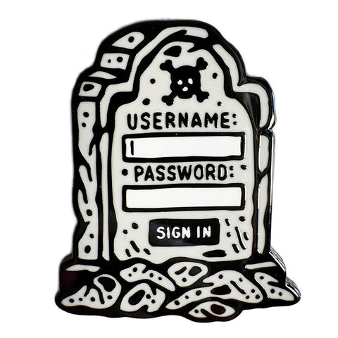 Headstone Enamel Pin