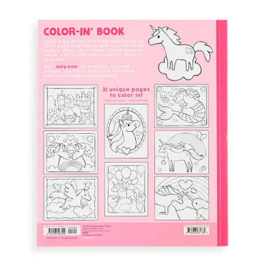 Enchanting Unicorns Color-in' Book