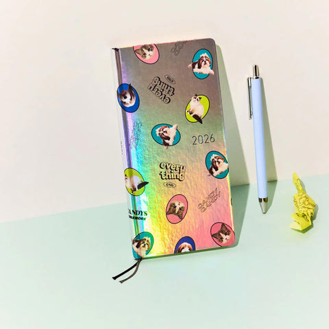 Candy Stripper: Random Dog & Cat (Aurora) Hobonichi Techo Weeks 2026 Planner