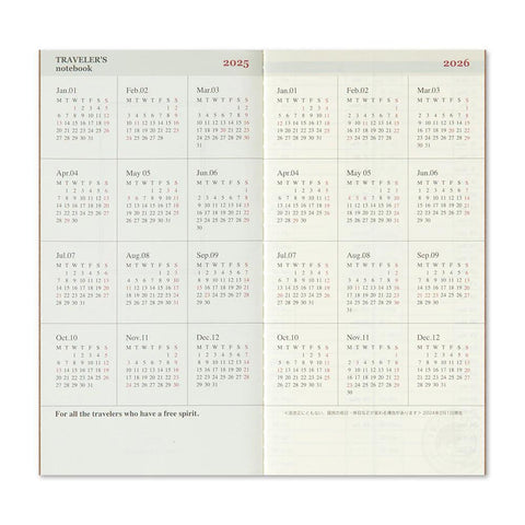 TRAVELER'S notebook, Regular Size, 2025 Diary (Weekly Vertical)