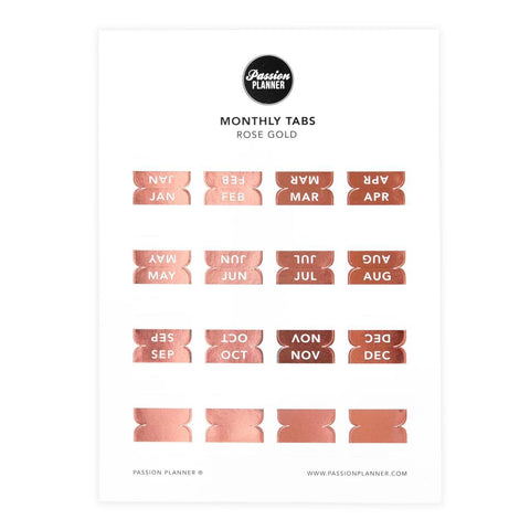 Passion Planner Monthly Tabs
