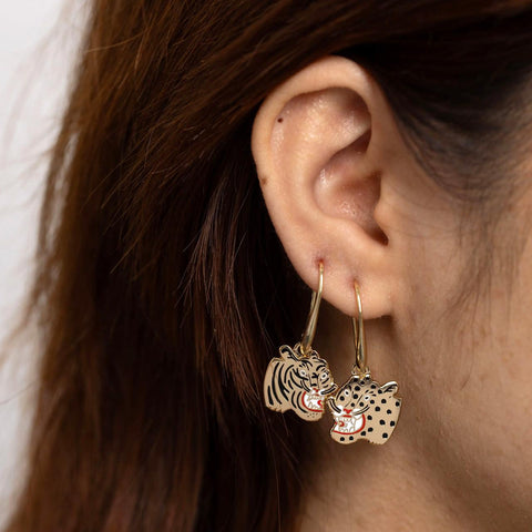 Tiger + Cheetah Earrings