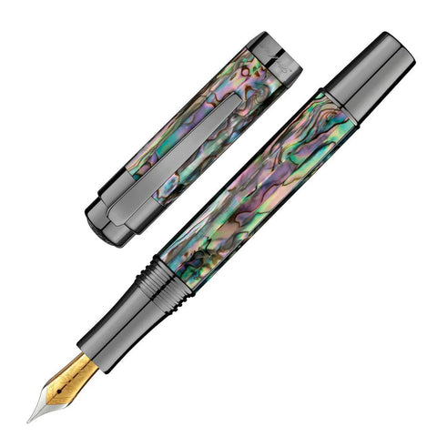 Laban Abalone Fountain Pen, Gun Metal Trim