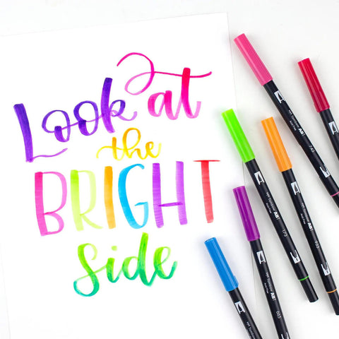 Bright Dual Brush Pens, Set of 6