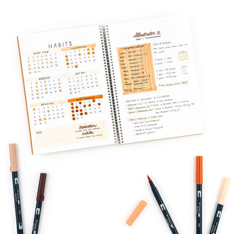 Portrait Dual Brush Pens, Set of 10