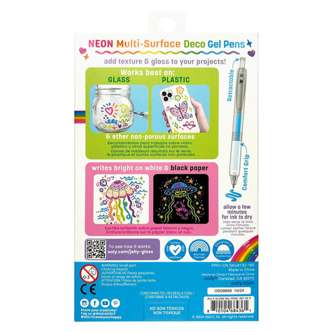 Jelly Gloss Neon Multi-Surface Deco Gel Pens
