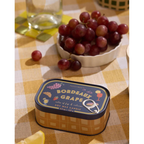 Bordeaux Grape Bistro Tin Candle