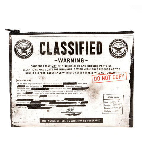 Classified Zipper Pouch