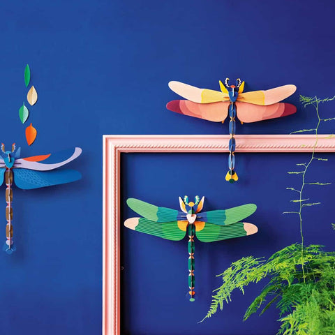 Giant Pink Dragonfly Wall Art Kit