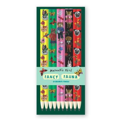 Fancy Fauna: 10 Graphite Pencils