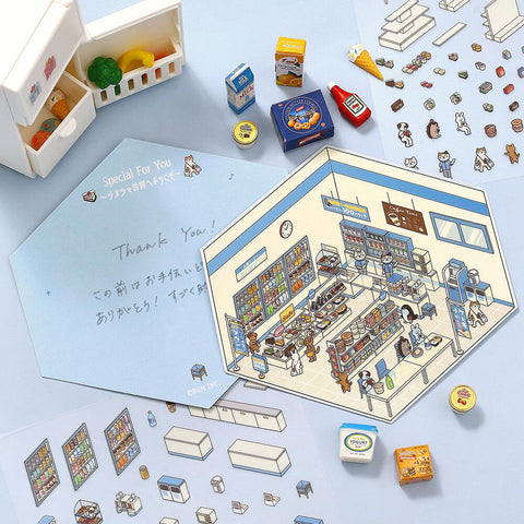 Convenience Store Isometric Sticker Scene