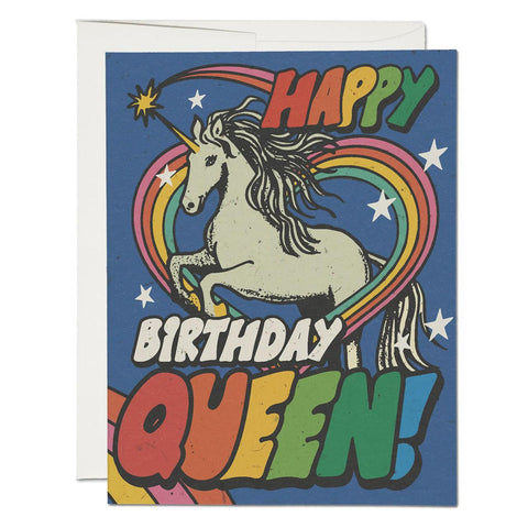 Unicorn Queen Birthday Card