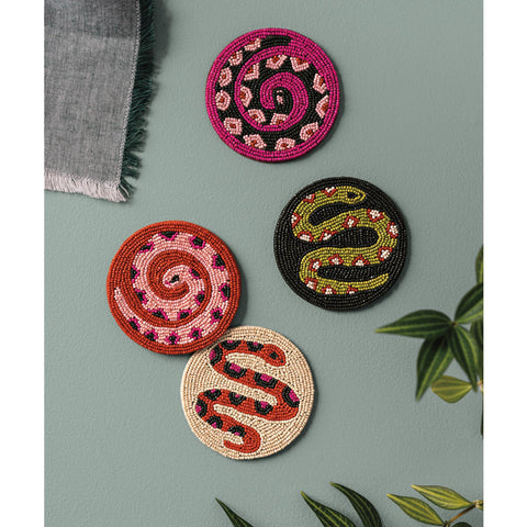 Gardenland Beaded Coaster Set