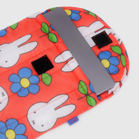 Puffy Laptop Sleeve: Flower Miffy