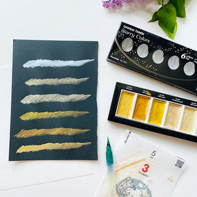 Gansai Tambi Metallic Watercolor Set, Starry
