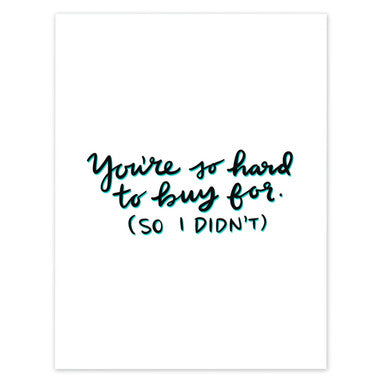 Hard to Buy For Card