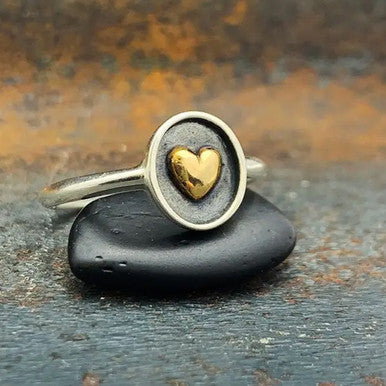 Shadowbox Heart Ring