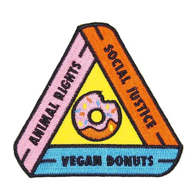 Animal Rights, Social Justice, Vegan Donuts Patch