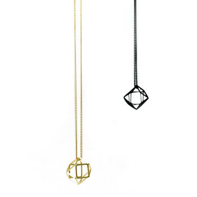 Hollow 3D Hexagon Necklaces