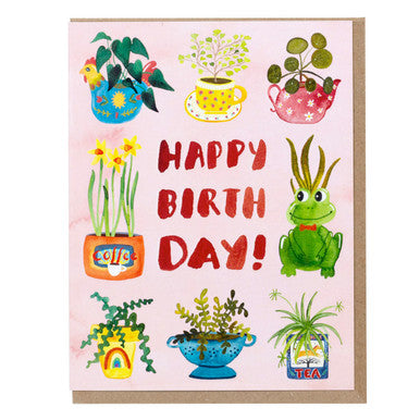 Houseplant Birthday Card