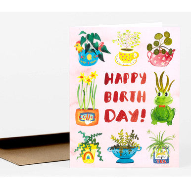 Houseplant Birthday Card
