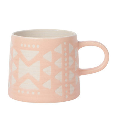 Blush Triangle Imprint Mug