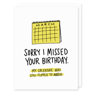 March Belated Birthday Card