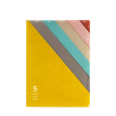 Striped 5-Pocket File Folder