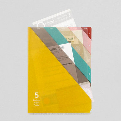 Striped 5-Pocket File Folder