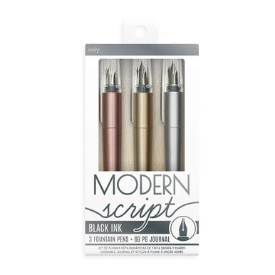 Modern Script Fountain Pens + Journal