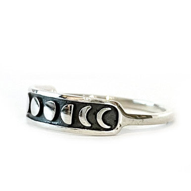 Sterling Silver Moon Phases Ring