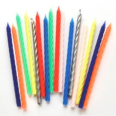 Multi Neon Twist Candles