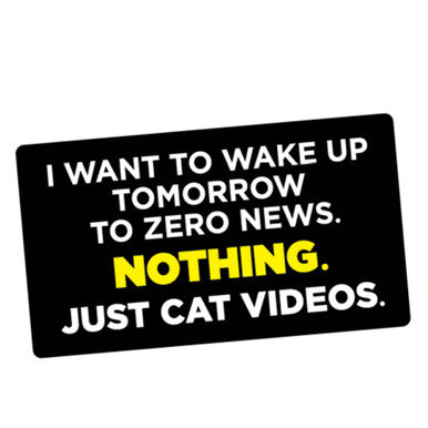 Zero News, Just Cats Sticker