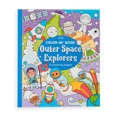 Outer Space Explorers Color-in' Book