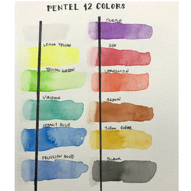 Pentel Arts Watercolors, Set of 12