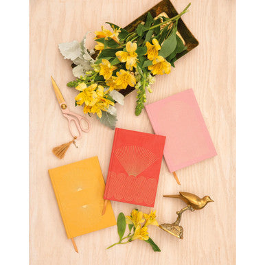 Terracotta Radiant Rays Suede Journal