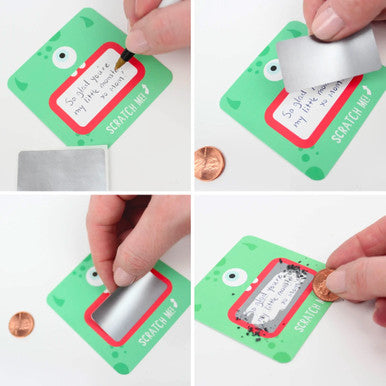 Scratch-off Lunchbox Notes, Monsters