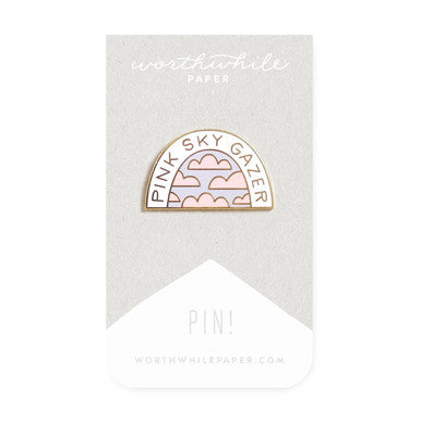 Pink Sky Gazer Enamel Pin