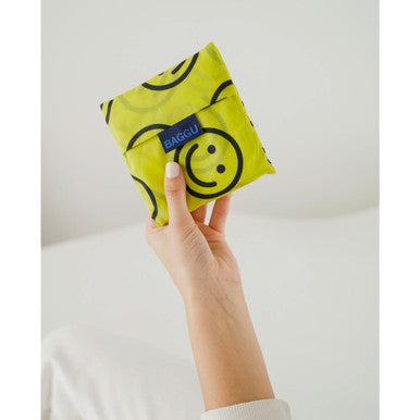 Standard Reusable Tote: Yellow Happy