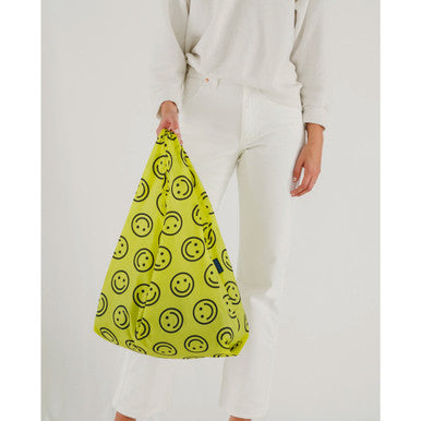 Standard Reusable Tote: Yellow Happy