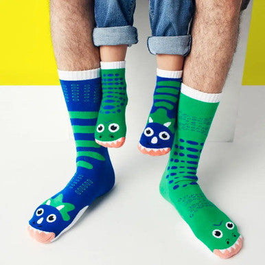 T-Rex + Triceratops Socks