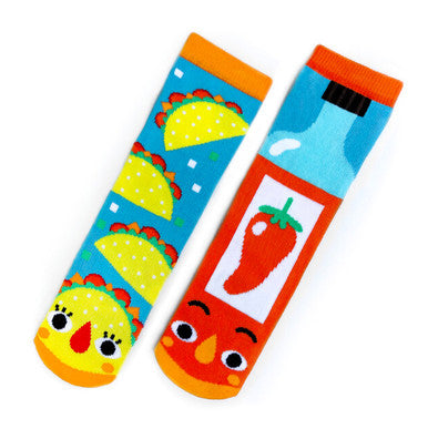 Taco + Hot Sauce Socks