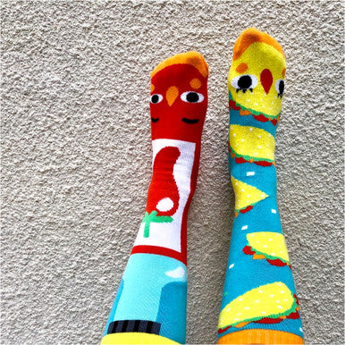 Taco + Hot Sauce Socks
