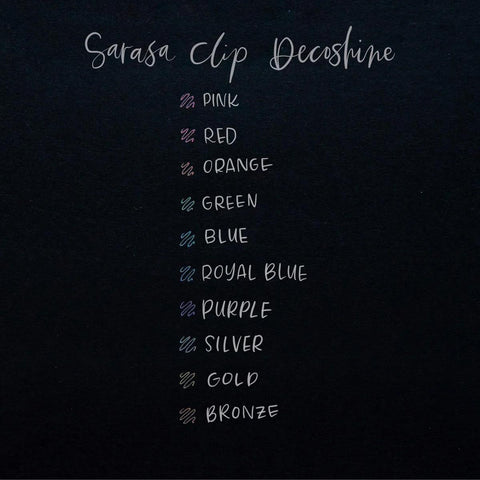 Sarasa Clip Decoshine Metallic Gel Pens