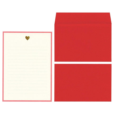 Lucia Foil-Stamped Letterset, Heart