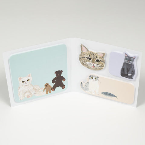 Kahoko Sodeyama Cats Die Cut Sticky Notebook